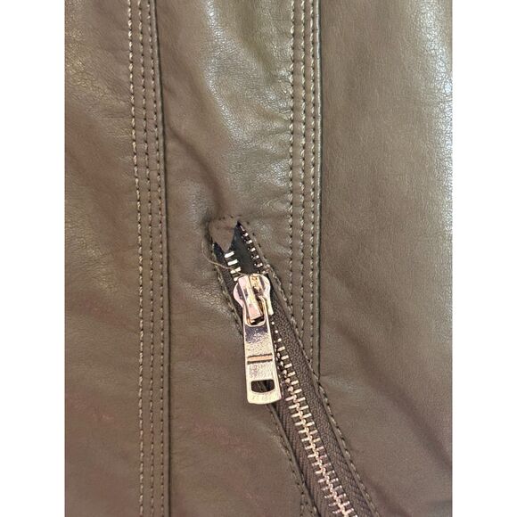 LA Coalition Faux Leather Pink or Green Moto Jacket- Size Small - Picture 14 of 16